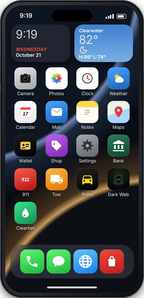Phone home screen